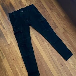 Cargo black denim jeans